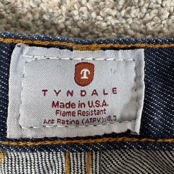 Tyndale Jeans Mens 32x30.5 Blue Flame Resistant FR Made in USA Indura I230T - Picture 8 of 16
